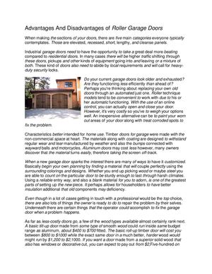 The Advantages and Disadvantages of a Roller Garage Door