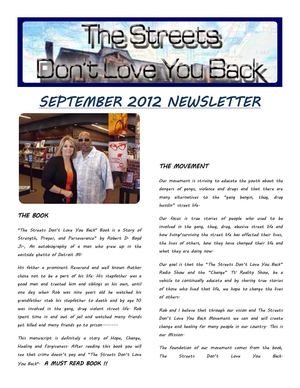 SEPTEMBER 2012 NEWSLETTER