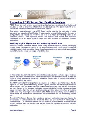ADSS-Server-Exploring-Verification-Services