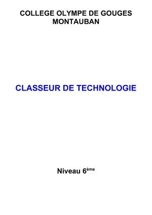 Classeur des 6èmes