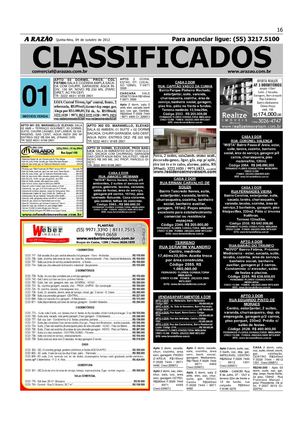 Classificados - Jornal A Razão Santa Maria - 04102012