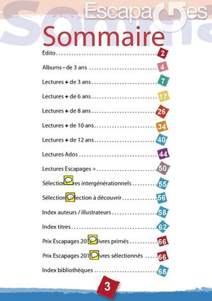 Livret de la sélection Escapages 2012-2013