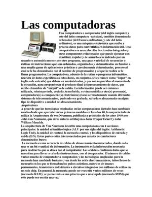 Investigacion de las computadoras