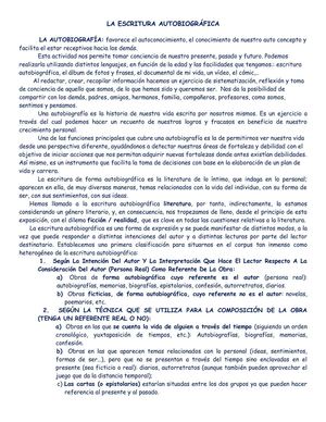 La autobiografía