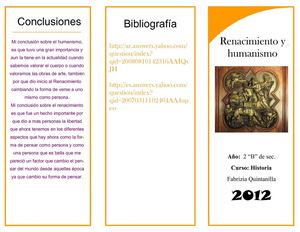 Renacimiento y Humanismo