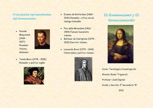 Humanismo & Renacimiento: Rossy Trigueros 