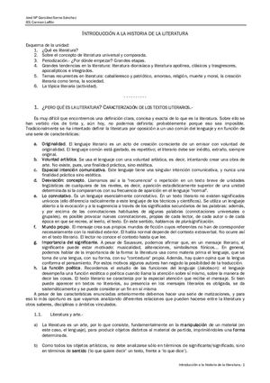 Acercamiento a la historia de la literatura