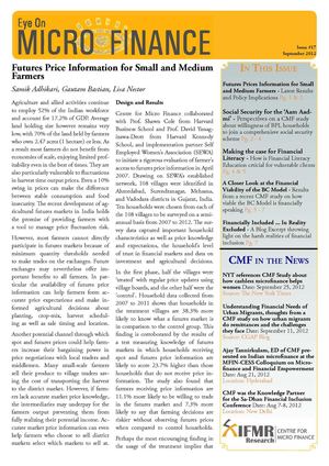 CMF Newsletter - Eye on Micro Finance - September 2012