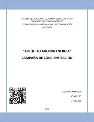 AREQUITO AHORRA ENERGIA