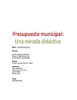 Presupuesto público: Una Mirada didáctica