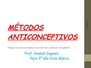 Métodos Anticonceptivos