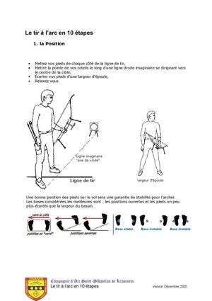 Le tir à l'arc en dix étapes - dix leçons de tir à l'arc