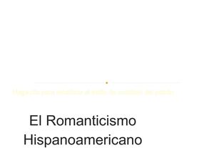 Romanticismo en Hispanoamerica