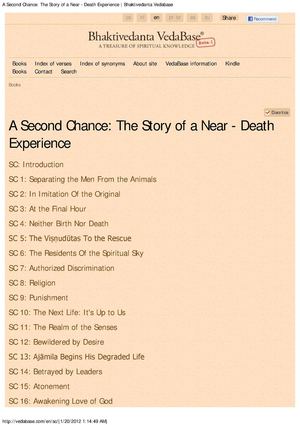 A Second Chance -- The Story of a Near Death Experience