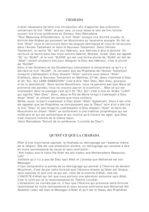 Les 5 PLIERS DE L'ISLAM