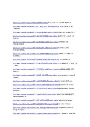 20 LINKS PARA CAMBIAR DE ACTITUD.  IMPORTANTE.