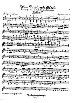 Wien Neerlands Bloed, Op.35 - Orchestral Parts