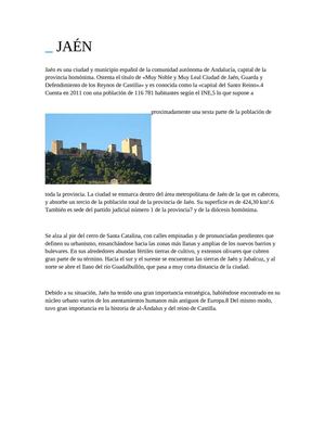 Historia de la ciudad de Jaén