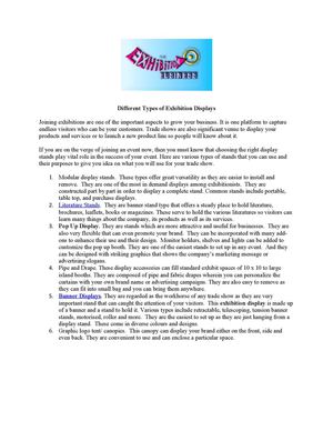 Different Types of Exhibition Displays