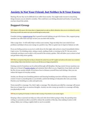 Anxiety Is Not Your Friend, but Neither Is It Your Enemy