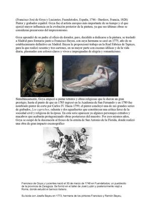 informacion deida de goya la vida de goya