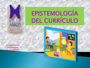 EPISTEMOLOGÍA DEL CURRÍCULO