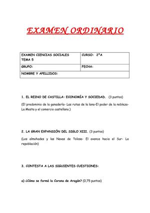Examen Ordinario y Adaptado