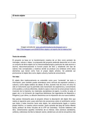 Objeto texto. Javier Abad