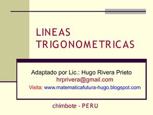 Lineas Seno, Coseno y Tangente