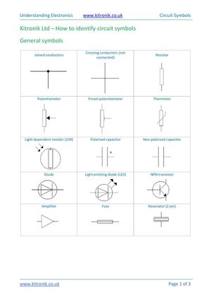 How to identify electronic circuit symbols