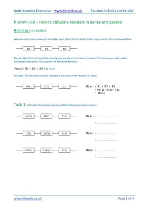 How to calculate resistors in series and parallel