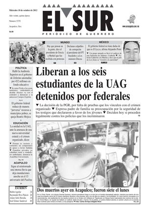 El Sur 10 de octubre de 2012