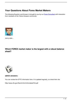 calaméo your questions about forex market makers