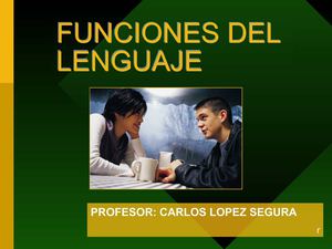 FUNCIONES DE LENGUAGE