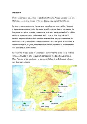 Tipo de volcanes: Peleano