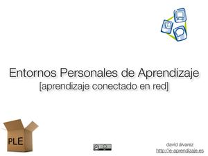 Entornos personalizados de aprendizaje del profesor David Álvarez