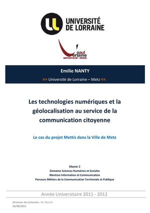 Les technologies numériques et la géolocalisation au service de la communication citoyenne