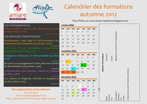 Calendrier formation automne 2012 amare alizé