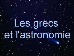 Les Grecs et l'Astronomie