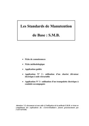 STANDARDS DE TEMPS S. M. B. 2