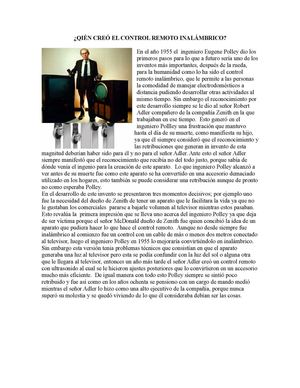 QIÉN CREÓ EL CONTROL REMOTO INALÁMBRICO