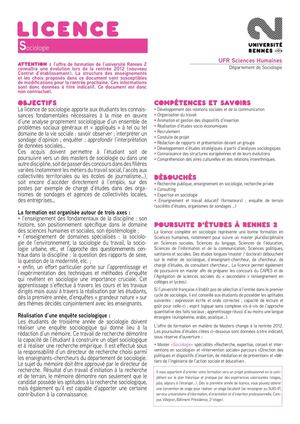 Calaméo - Plaquette Licence Sociologie 2012-2013