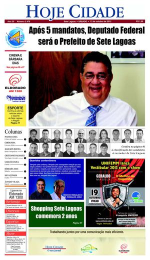 Jornal Hoje Cidade 13-10-2012