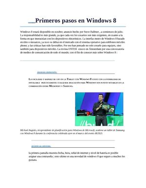 Primeros pasos en Windows 8