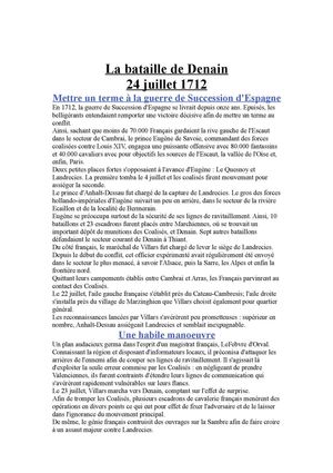 Wars of Louis Quatorze: La bataille de Denain 1712 par Jean-Louis Legens