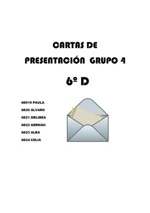 CARTAS DE PRESENTACIÓN 6ºD GRUPO 4