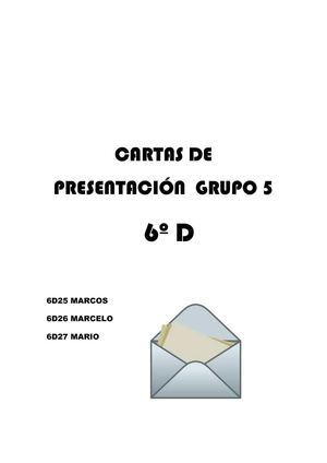 CARTAS DE PRESENTACIÓN 6ºD GRUPO 5