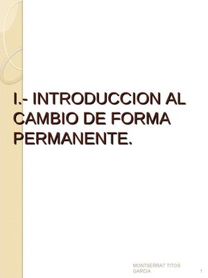 Introducción y generalidades de cambios de forma permanentes en el cabello 
