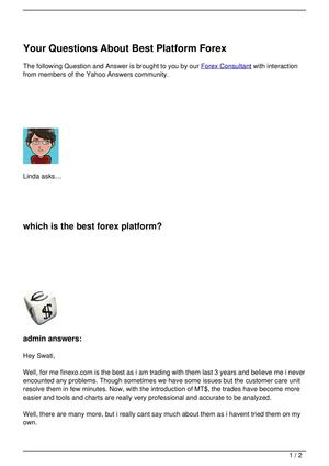 Your Questions About Best Platform Forex