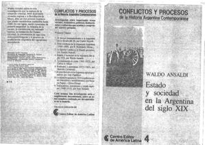 Waldo Ansaldi - Estado y Sociedad en la Argentina del siglo XIX